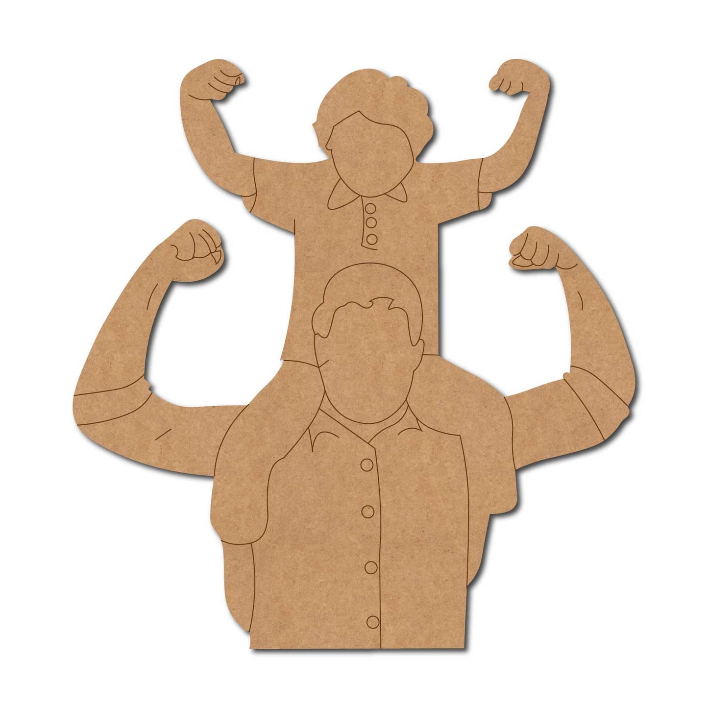 Father With Son Pre Marked MDF Design 6