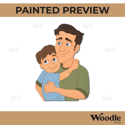 Father With Son Pre Marked MDF Design 7