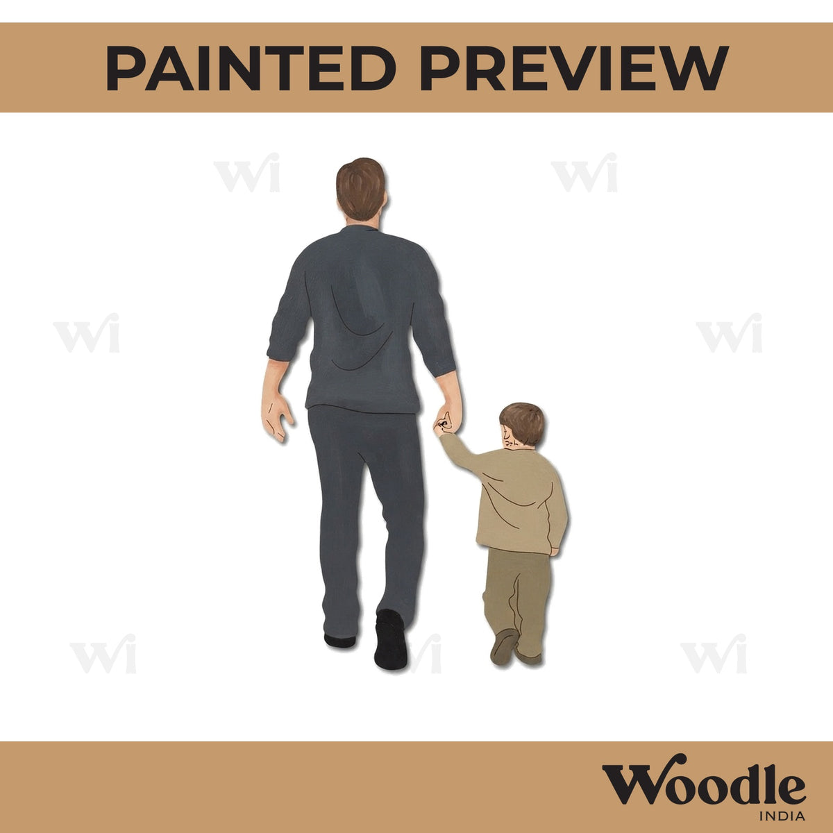 Father With Son Pre Marked MDF Design 8
