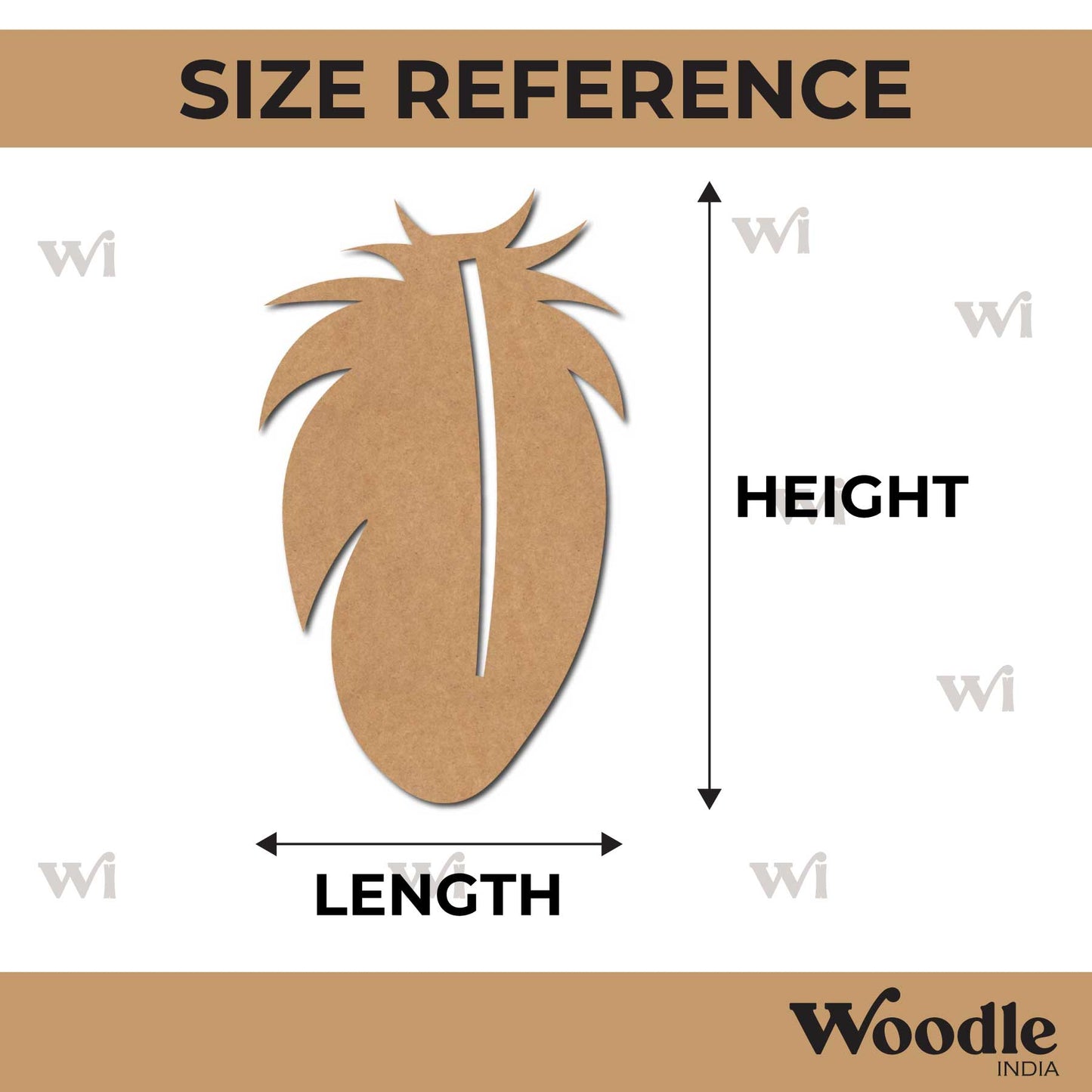 Feather Cutout MDF Design 1
