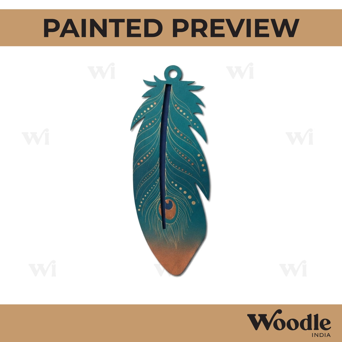 Feather Cutout MDF Design 2