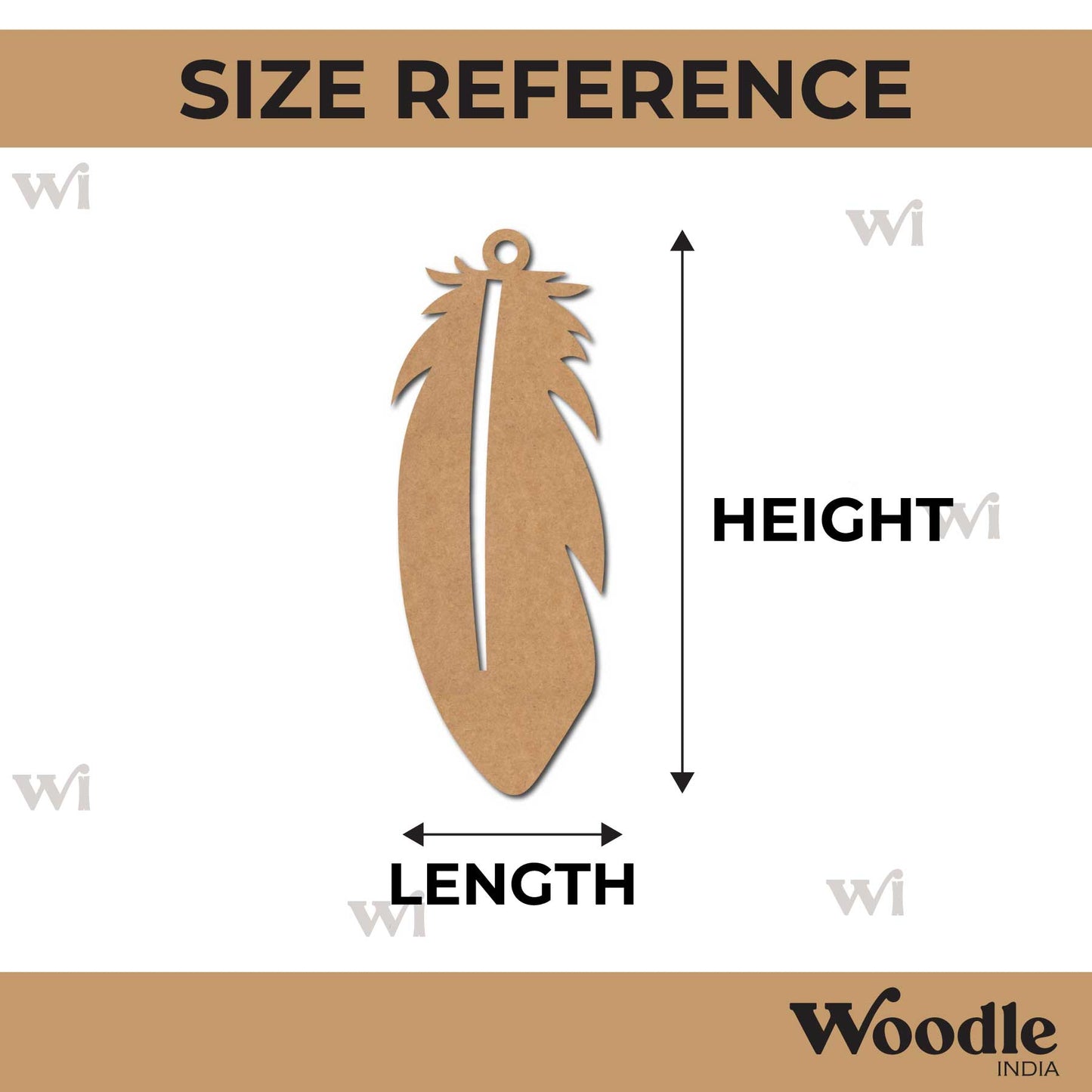 Feather Cutout MDF Design 2