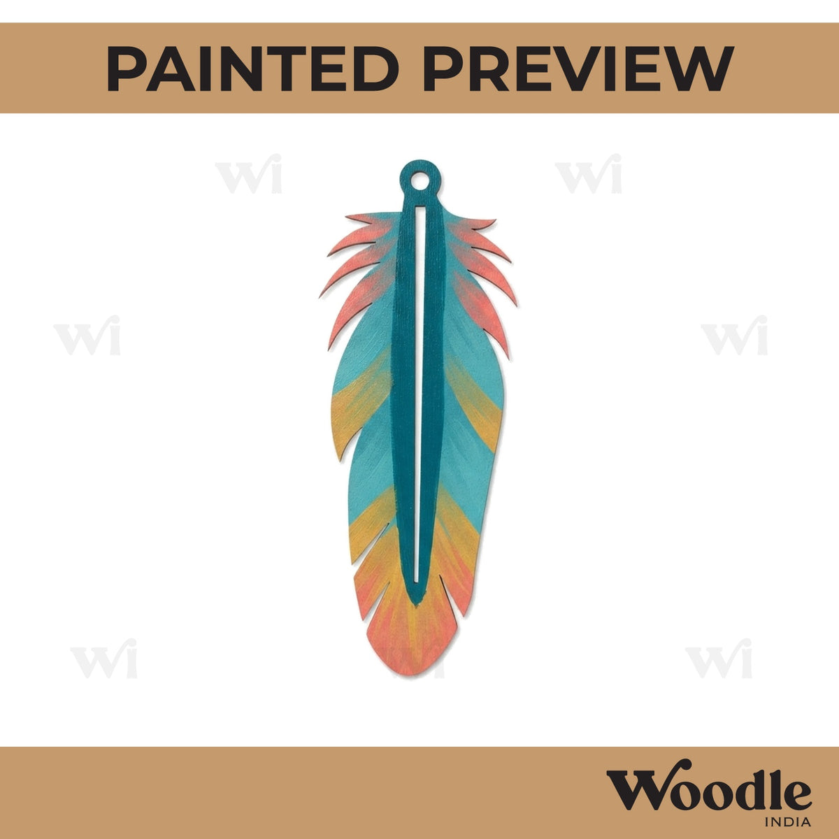 Feather Cutout MDF Design 3
