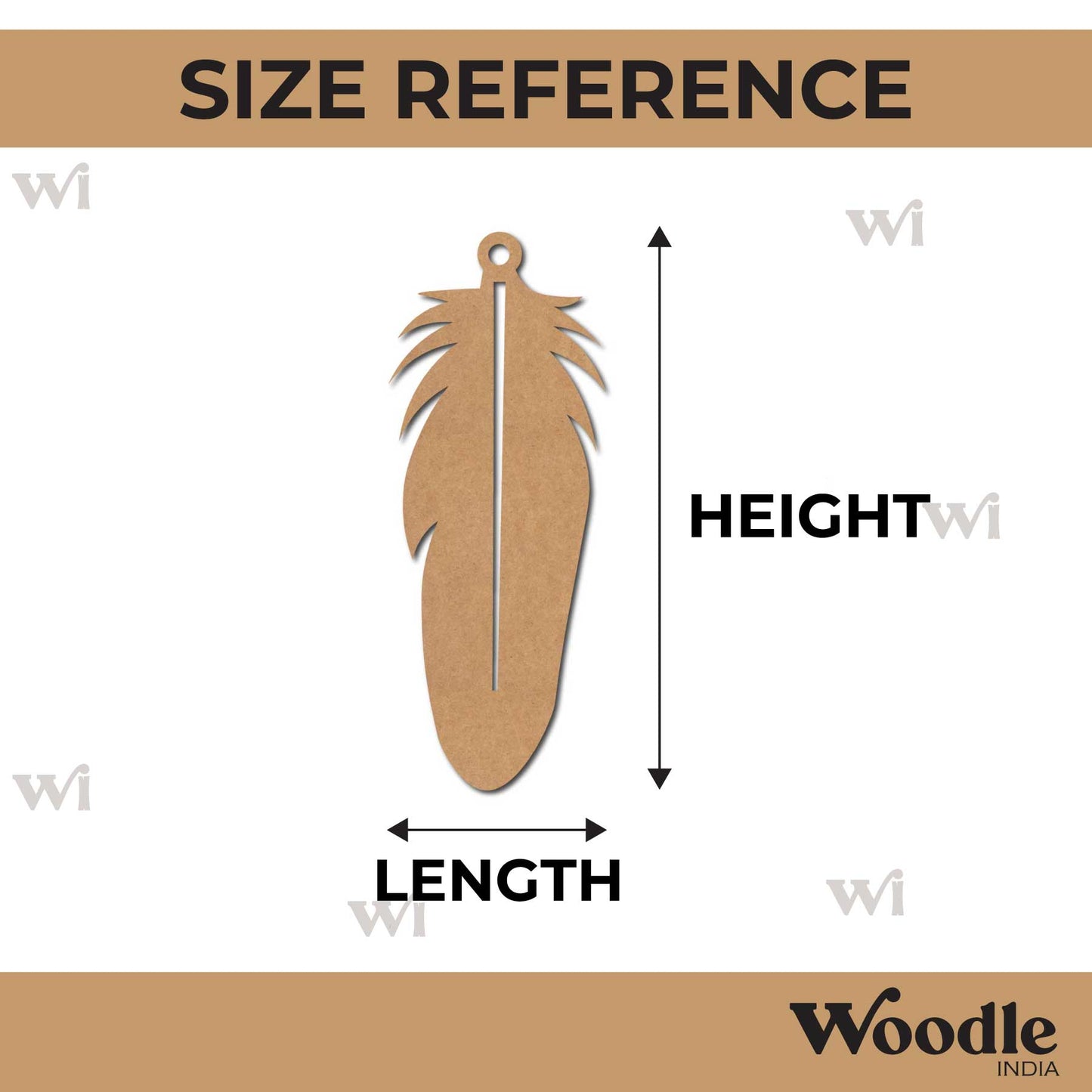 Feather Cutout MDF Design 3