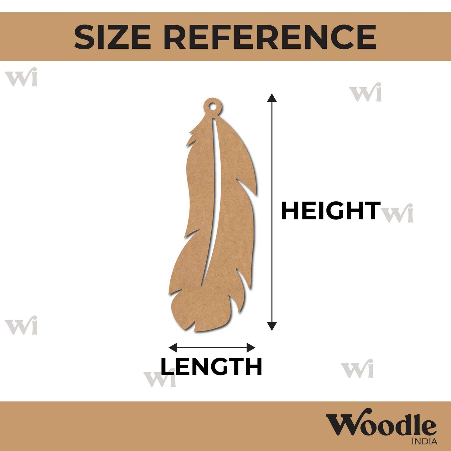 Feather Cutout MDF Design 4