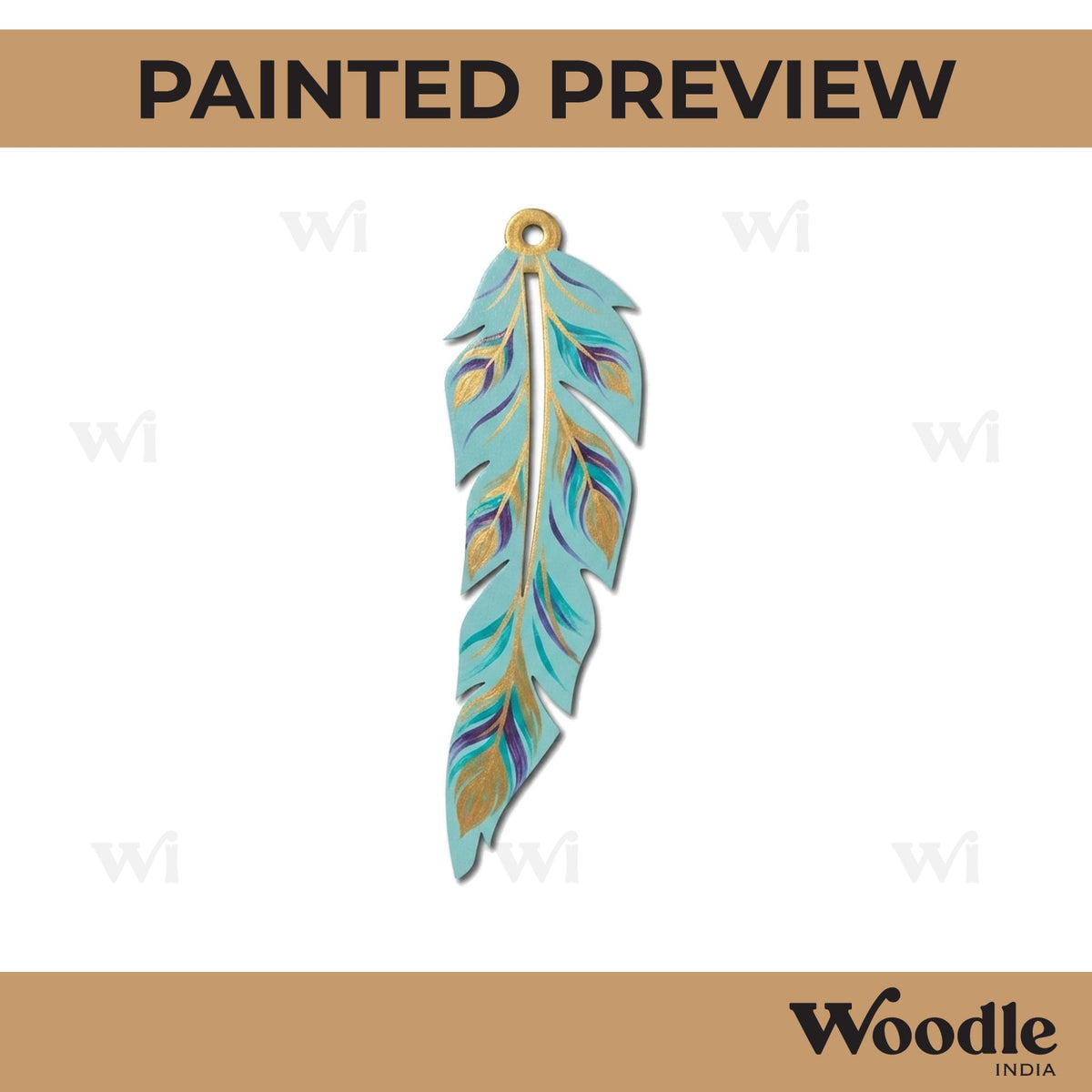 Feather Cutout MDF Design 5