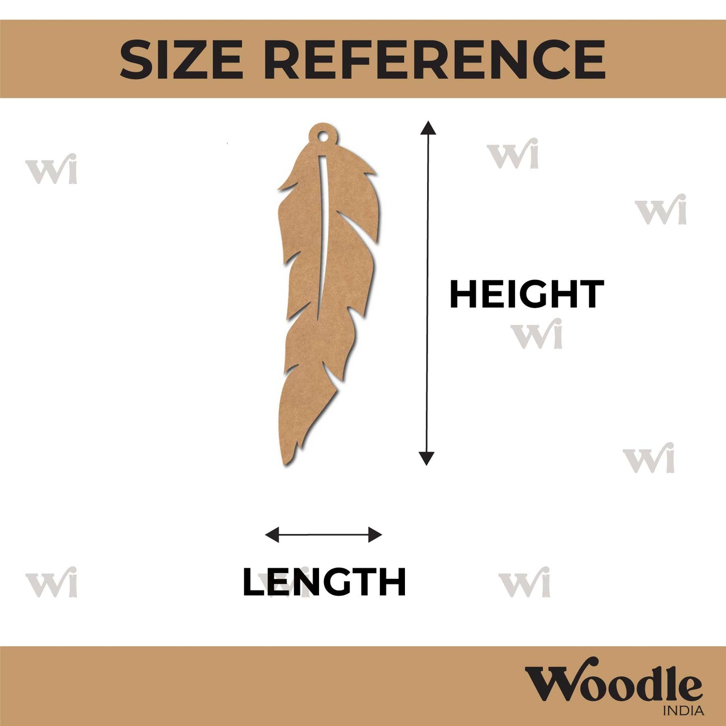 Feather Cutout MDF Design 5