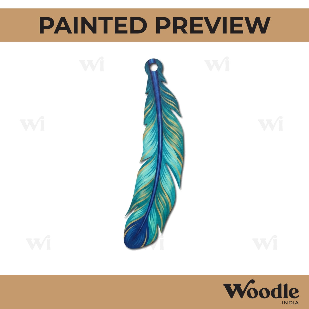 Feather Cutout MDF Design 6