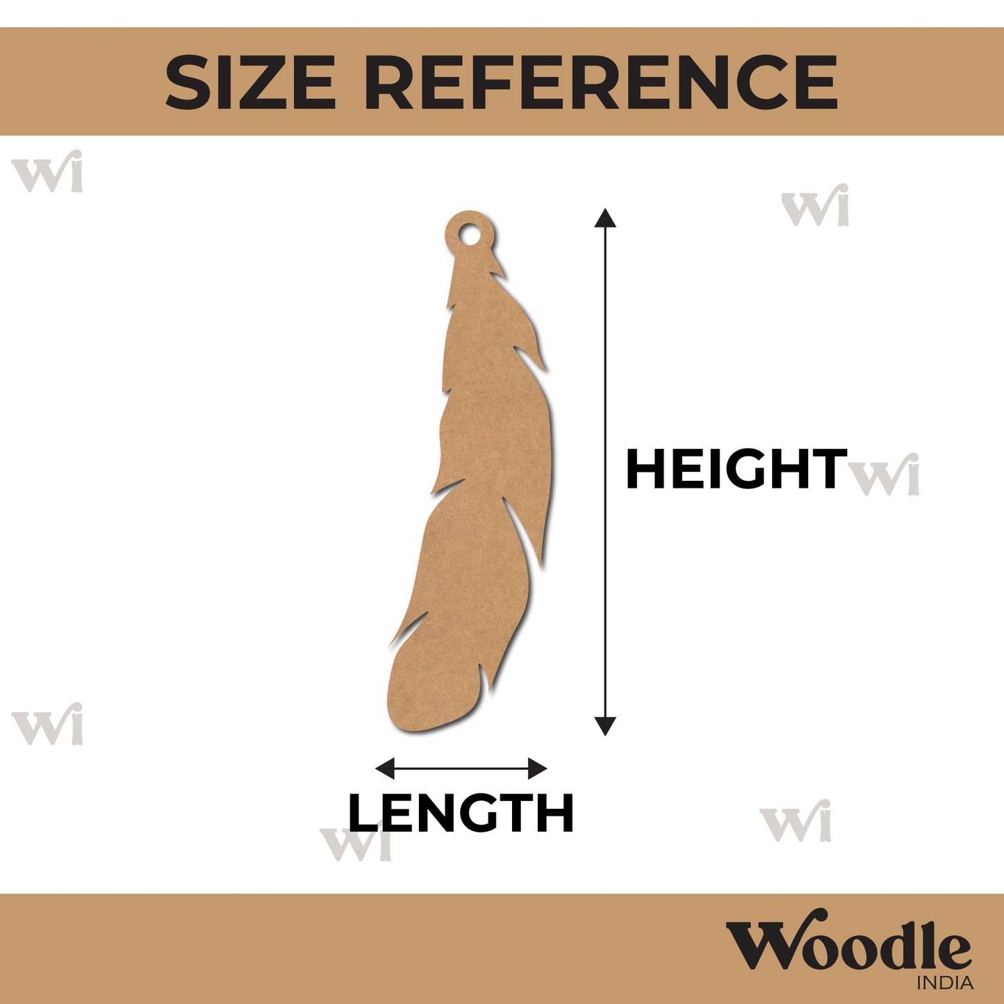 Feather Cutout MDF Design 6