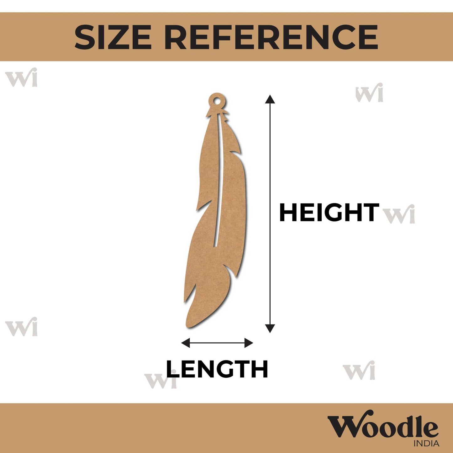 Feather Cutout MDF Design 7