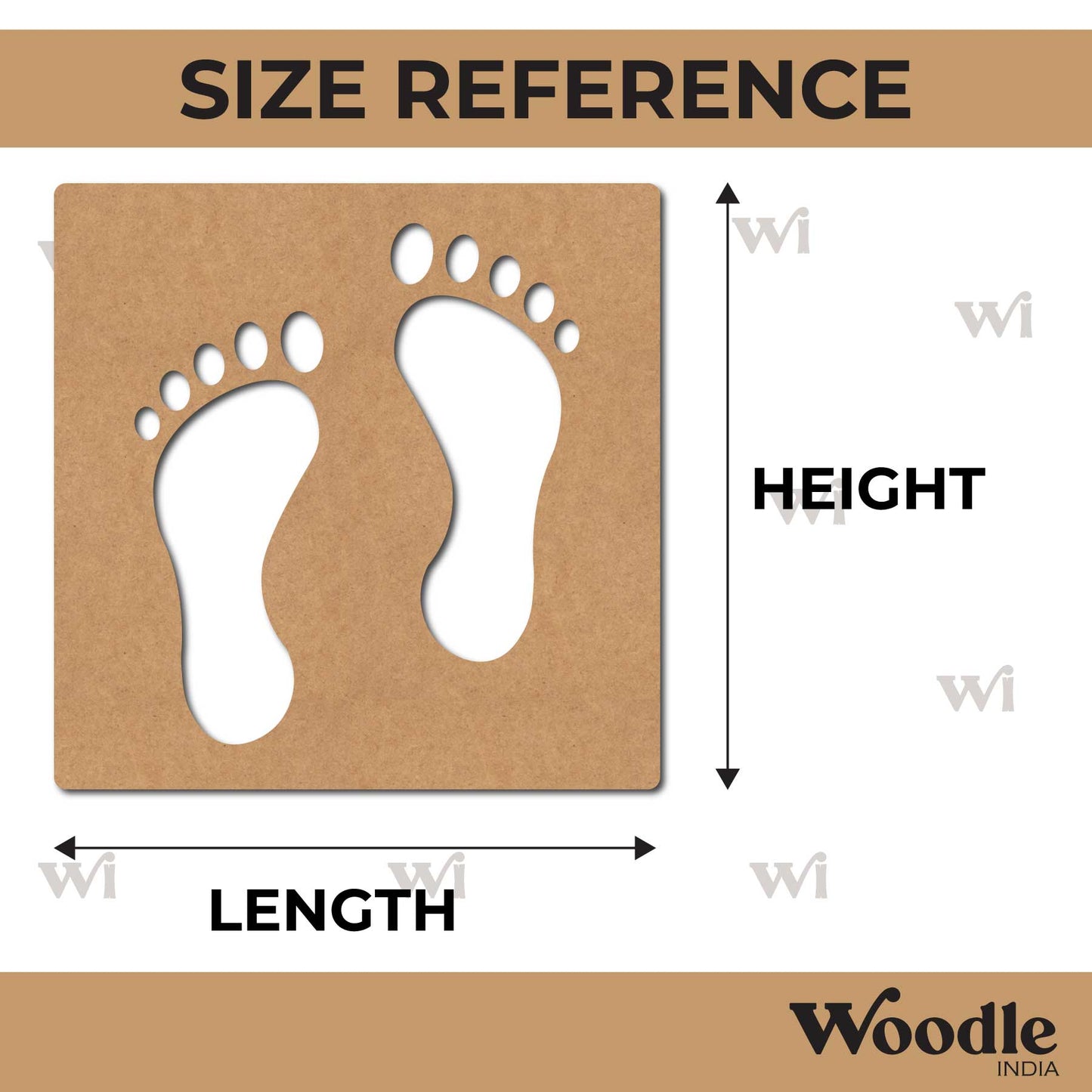 Feet Base Cutout MDF Design 1