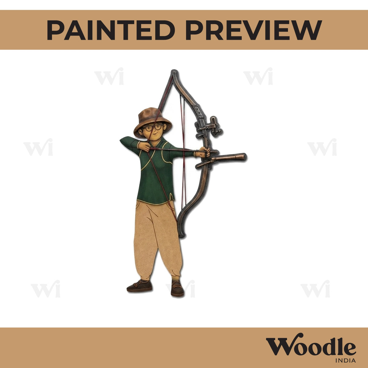 Female Archer Pre Marked MDF Design 1