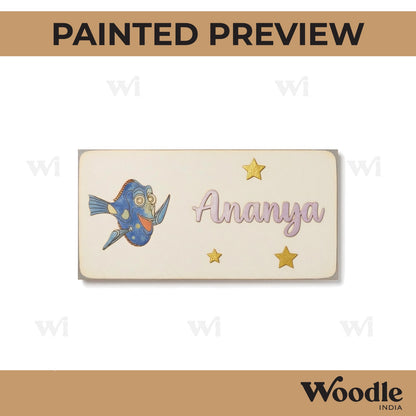Finding Dory Fish Kids Nameplate MDF Design 1