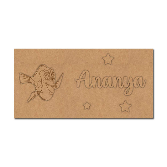 Finding Dory Fish Kids Nameplate MDF Design 1