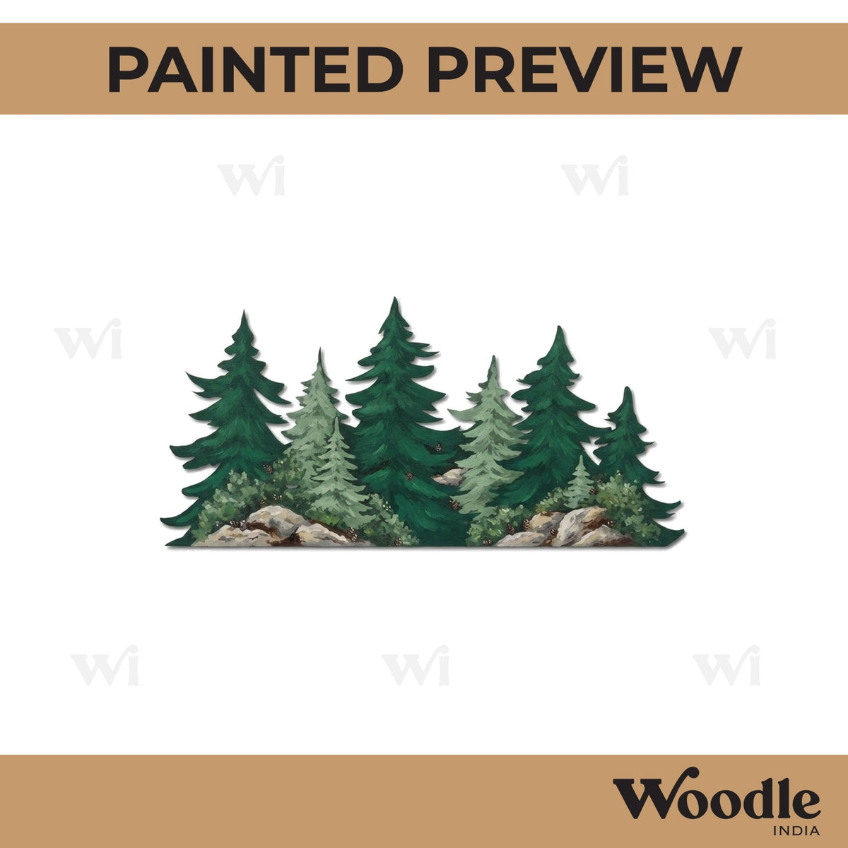 Fir Trees Cutout MDF Design 1