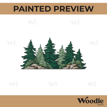 Fir Trees Cutout MDF Design 1
