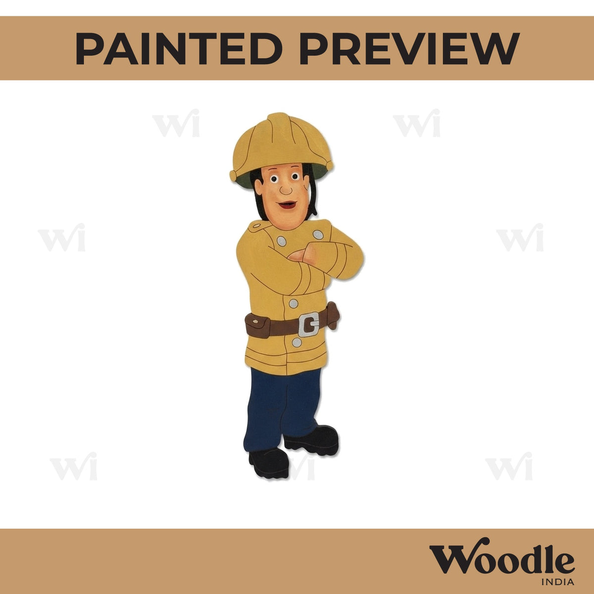 Fire Fighter Pre Marked MDF Design 1