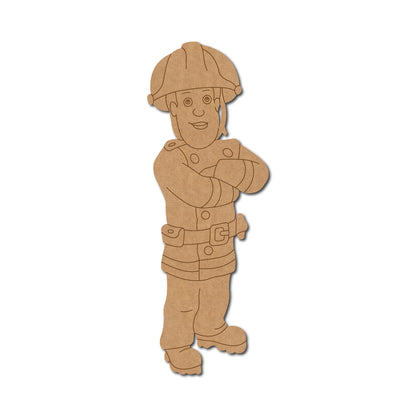 Fire Fighter Pre Marked MDF Design 1