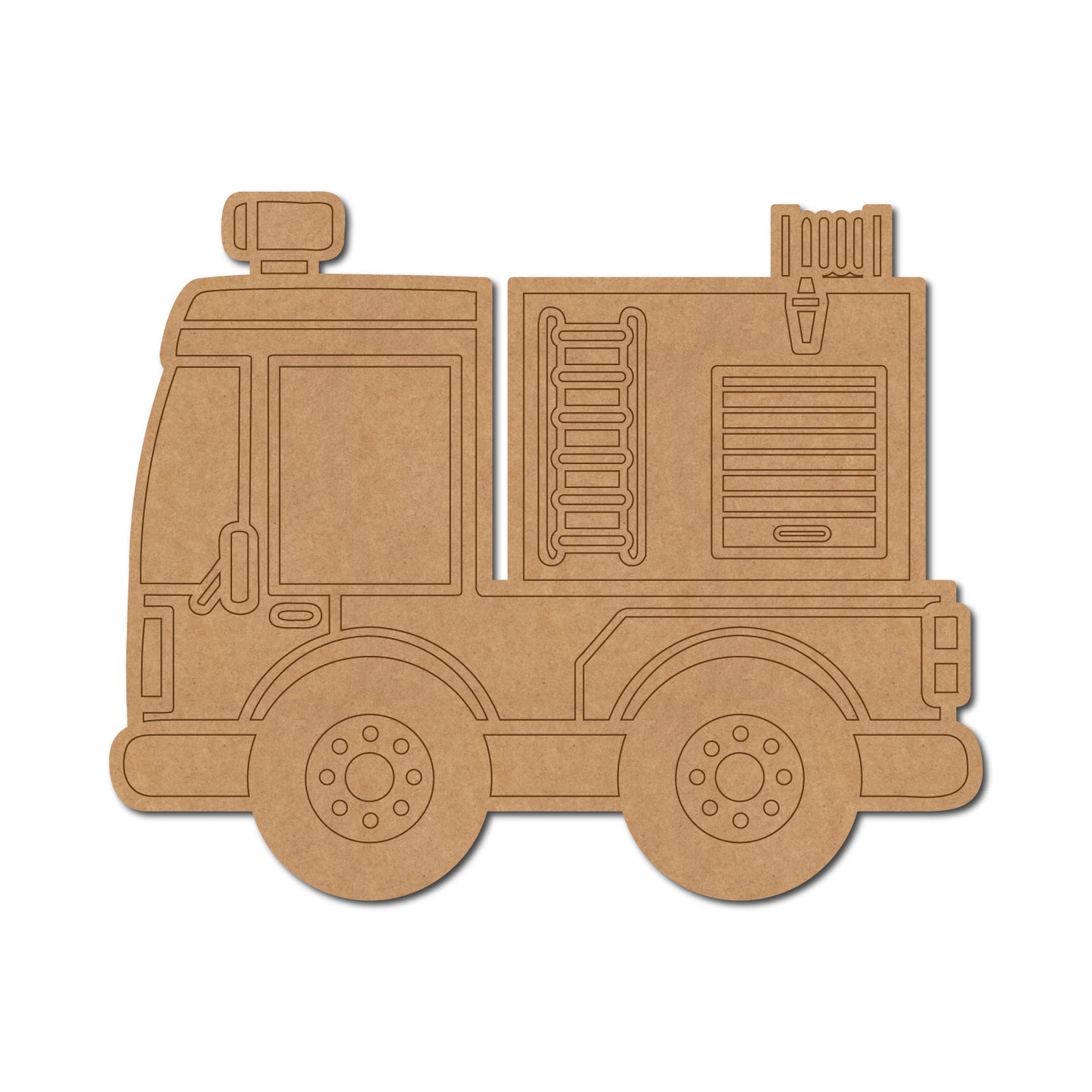 Fire Truck Pre Marked MDF Design 1