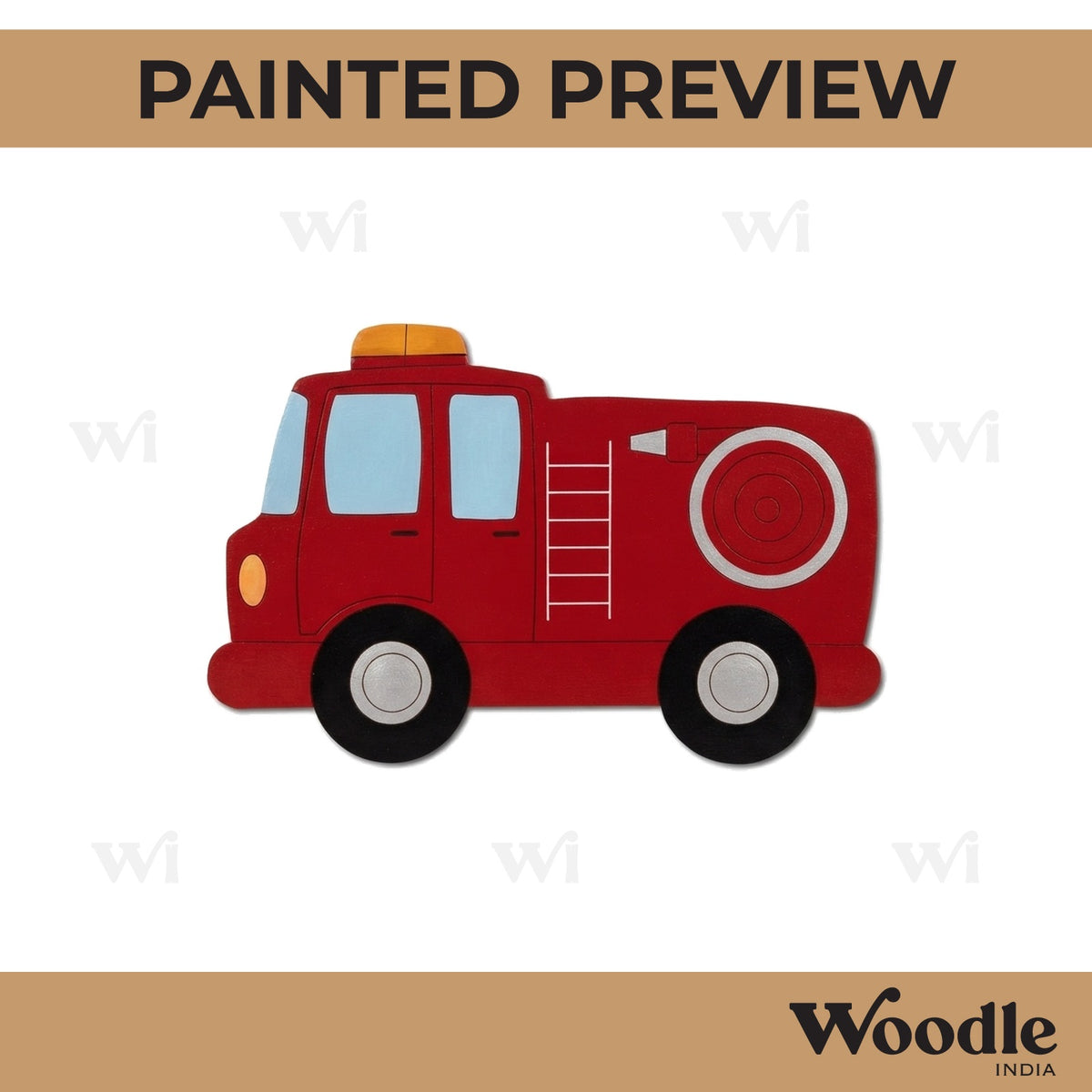 Fire Truck Pre Marked MDF Design 2
