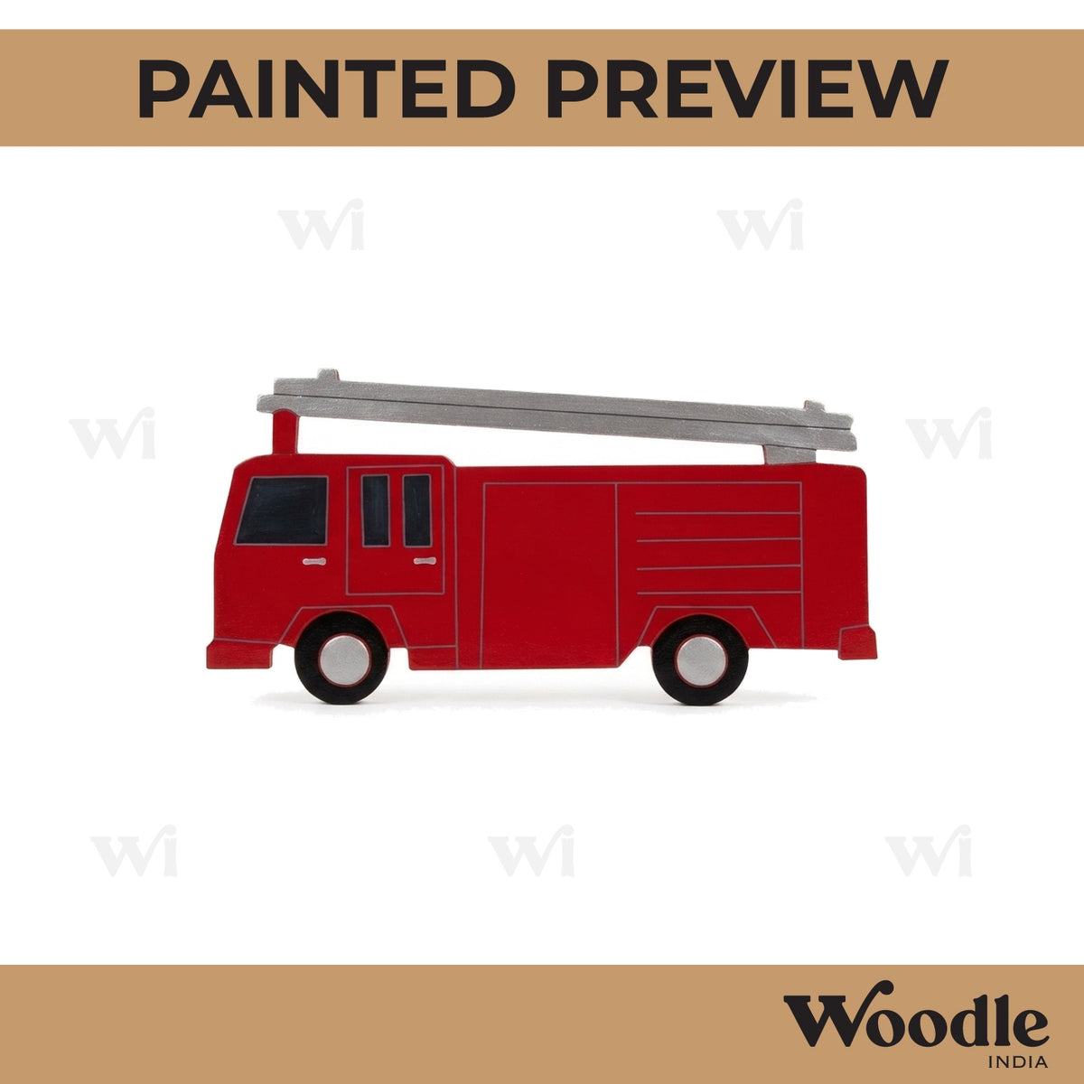 Fire Truck Pre Marked MDF Design 4