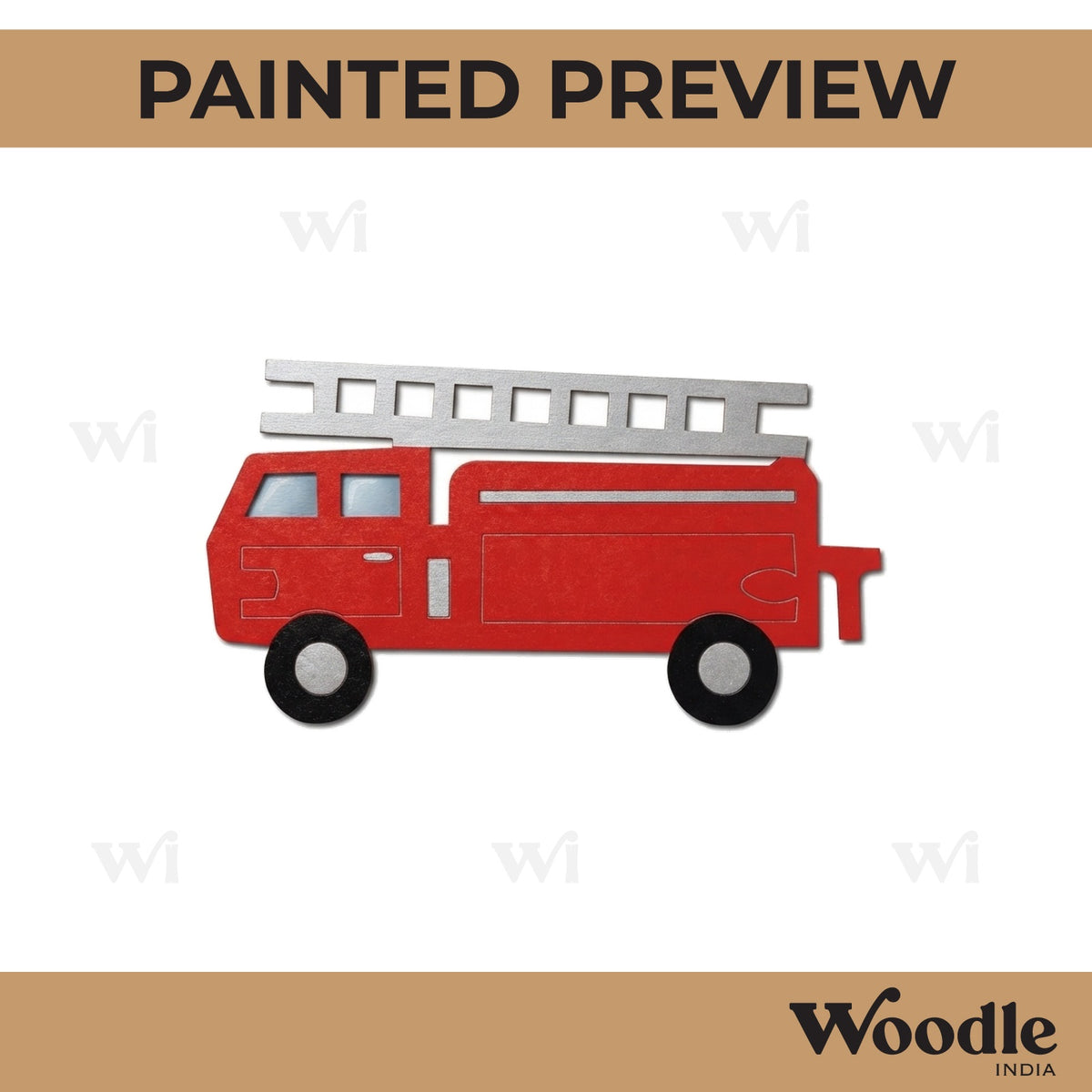 Fire Truck Pre Marked MDF Design 5