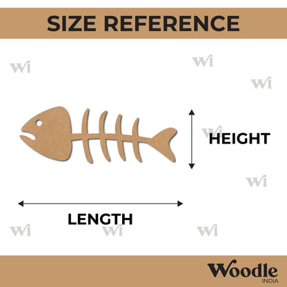 Fish Bone Skeleton Cutout MDF Design 1