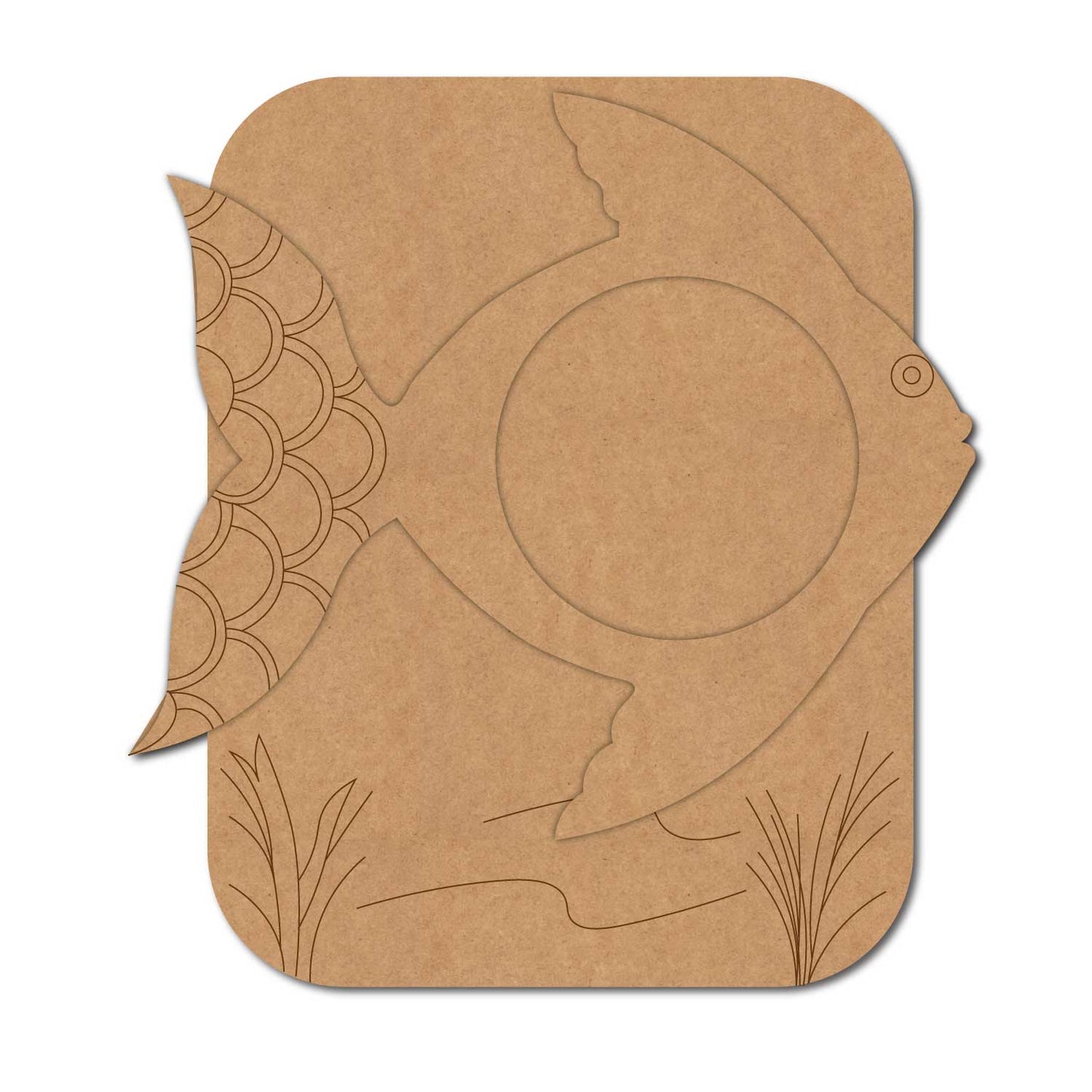 Fish Diya Tealight Holder Pre Marked MDF Design 1