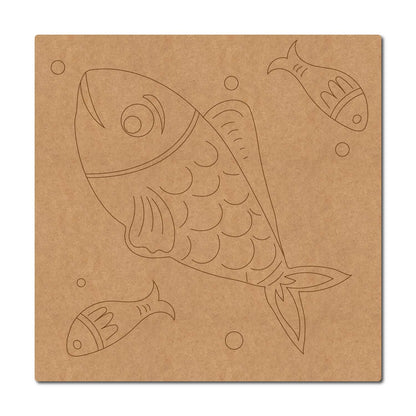 Fish Pre Marked Base MDF Design 2