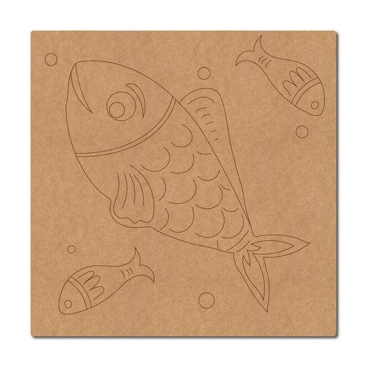 Fish Pre Marked Base MDF Design 2