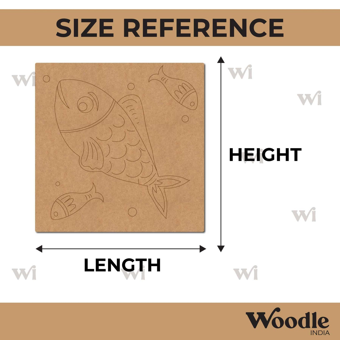 Fish Pre Marked Base MDF Design 2