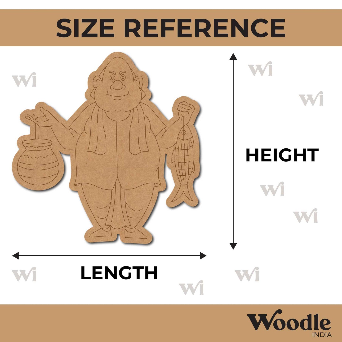 Fishmonger Fish Seller Man Pre Marked MDF Design 1