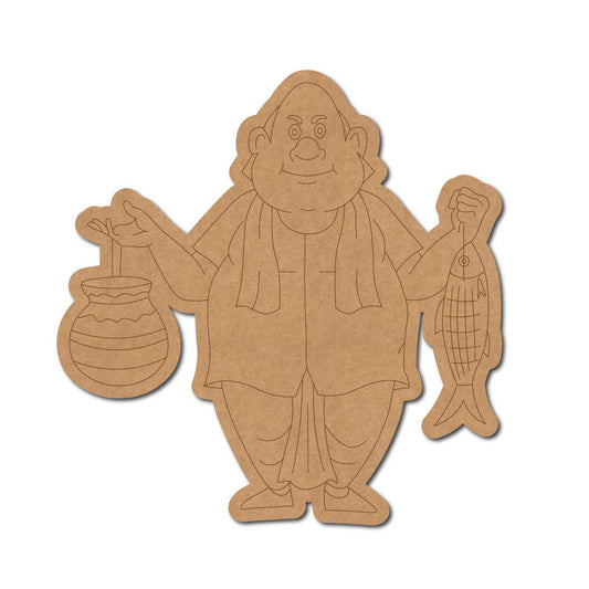 Fishmonger Fish Seller Man Pre Marked MDF Design 1