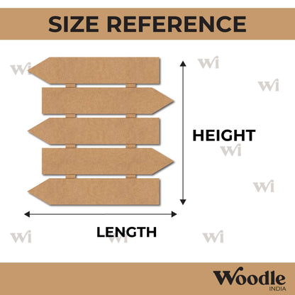 Five Arrow Plank Nameplate MDF Design 1