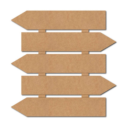 Five Arrow Plank Nameplate MDF Design 1