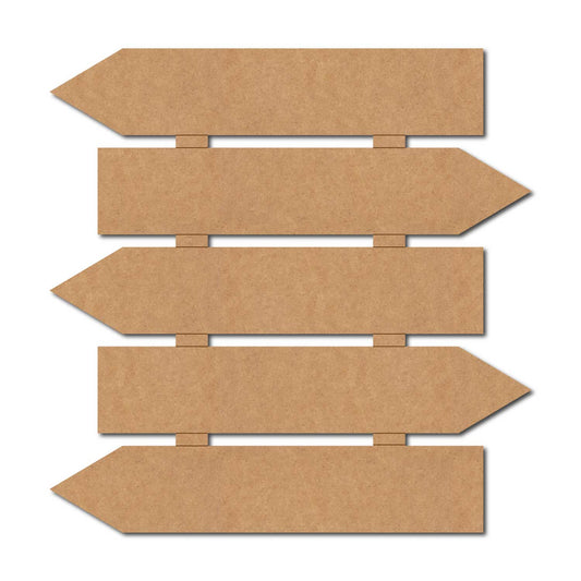 Five Arrow Plank Nameplate MDF Design 1