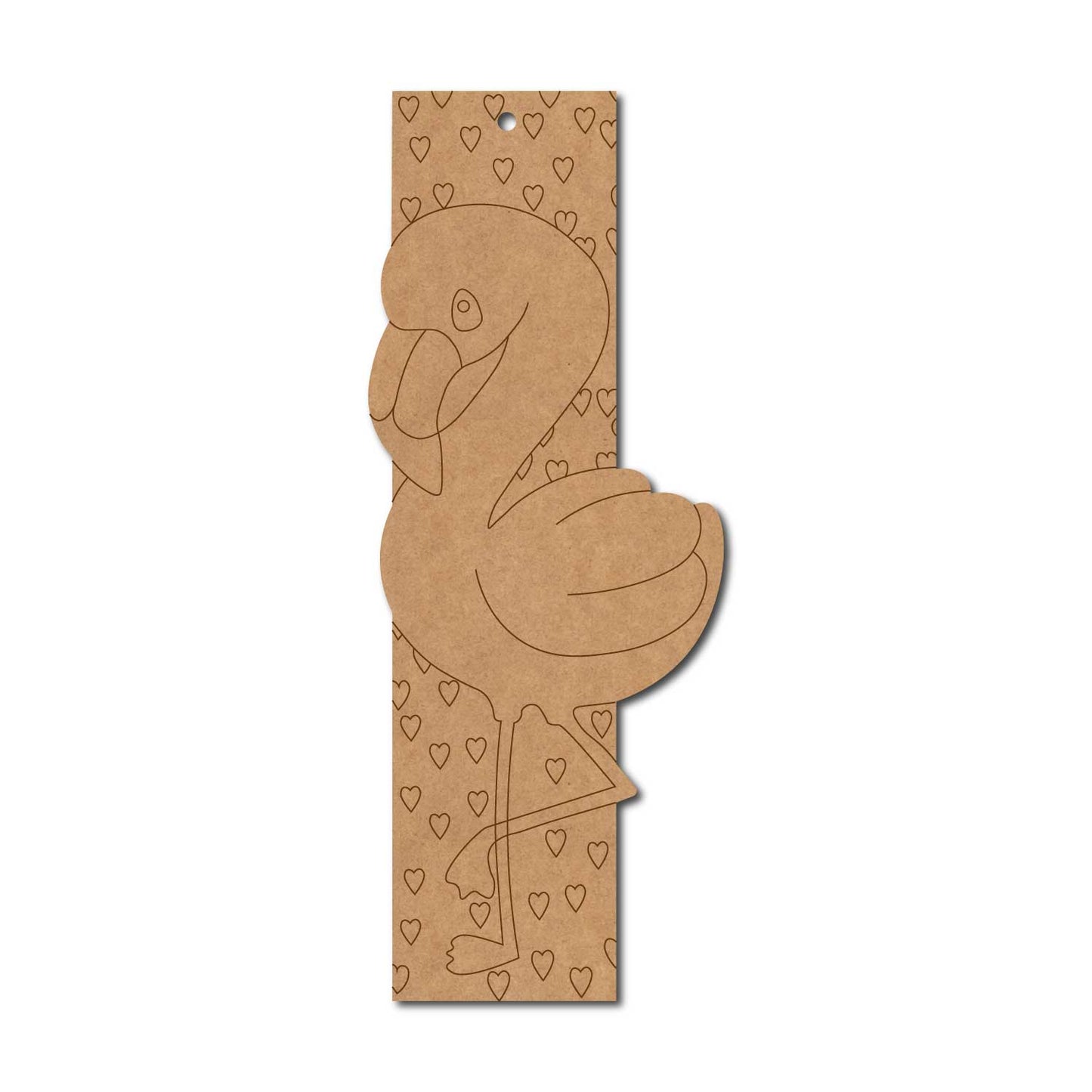 Flamingo Bookmark Pre Marked MDF Design 1