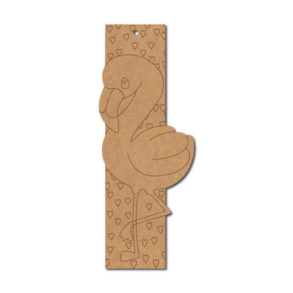 Flamingo Bookmark Pre Marked MDF Design 1
