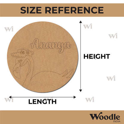 Flamingo Nameplate MDF Design 2