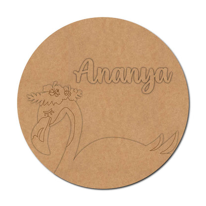 Flamingo Nameplate MDF Design 2