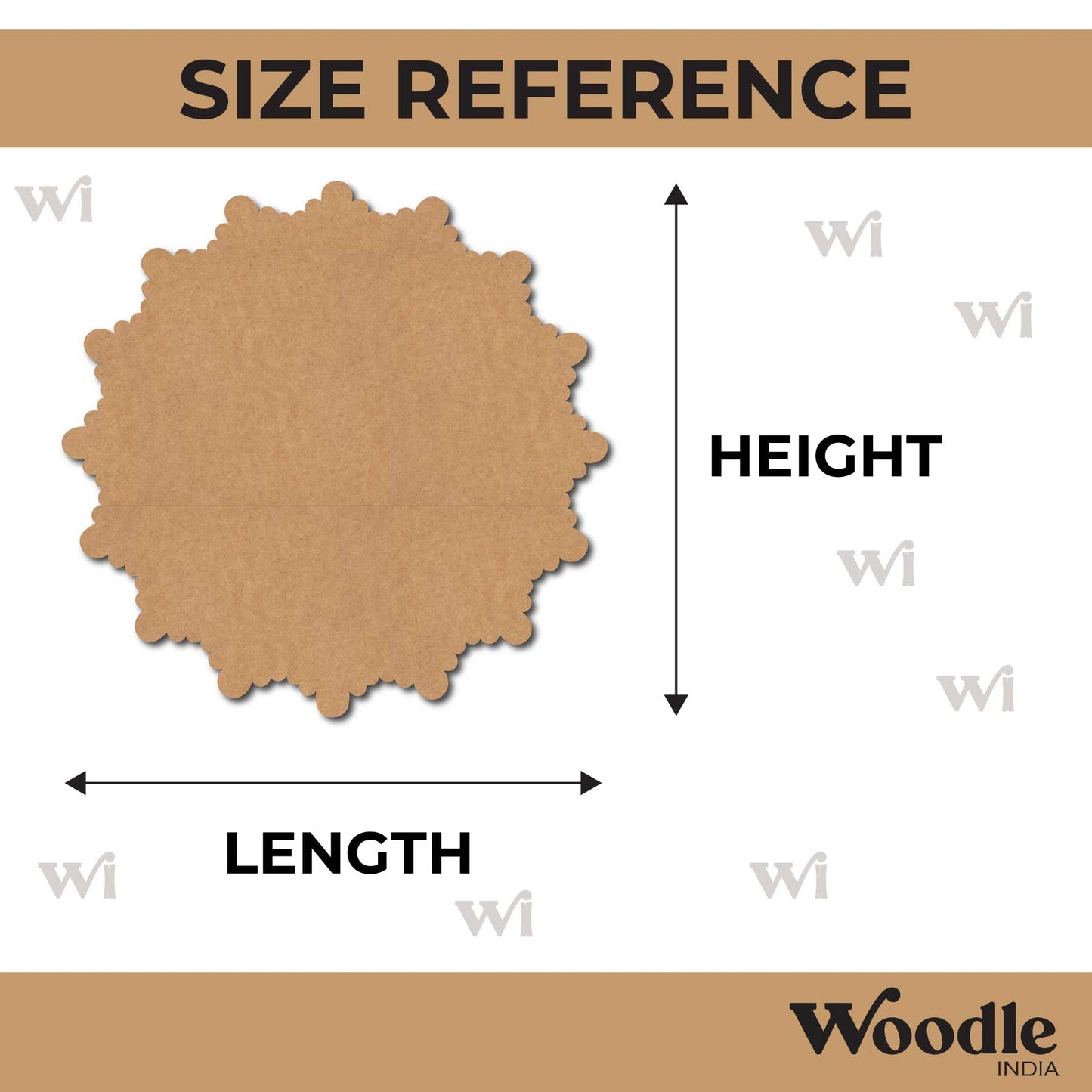 Floral Base Cutout MDF Design 1