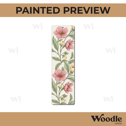 Floral Bookmark Pre Marked MDF Design 1