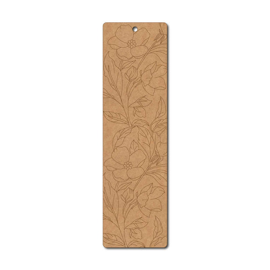 Floral Bookmark Pre Marked MDF Design 1