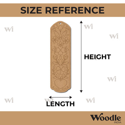 Floral Bookmark Pre Marked MDF Design 3