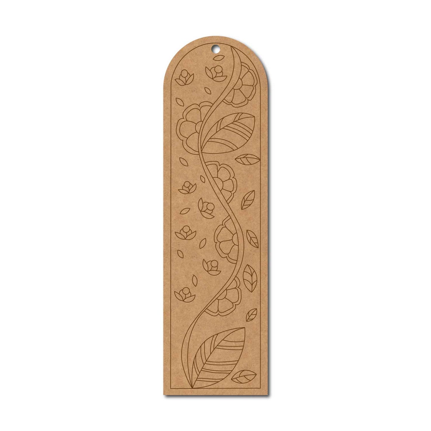 Floral Bookmark Pre Marked MDF Design 4