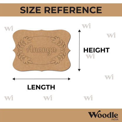 Floral Designer Nameplate MDF Design 1