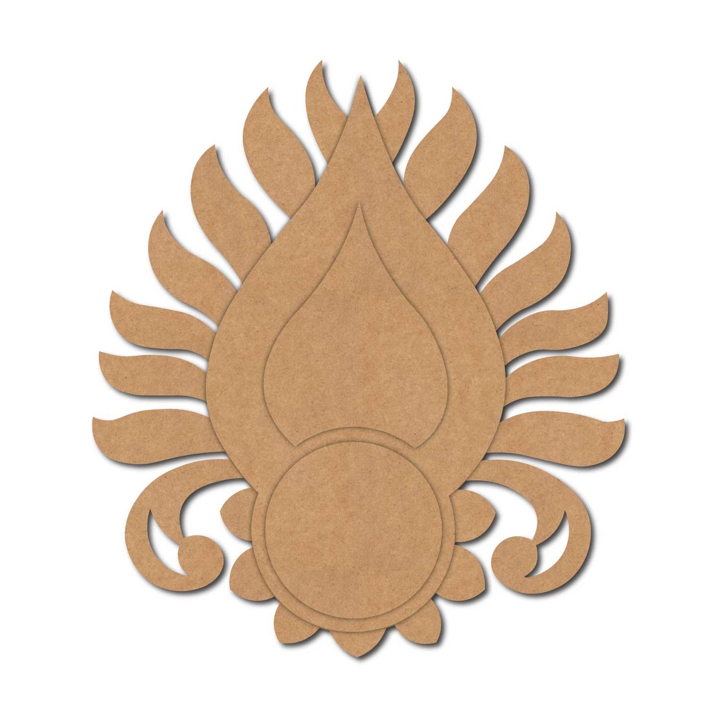Floral Diya Tealight Holder MDF Design 1