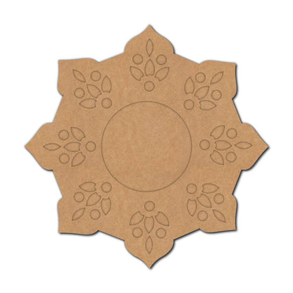 Floral Diya Tealight Holder MDF Design 2