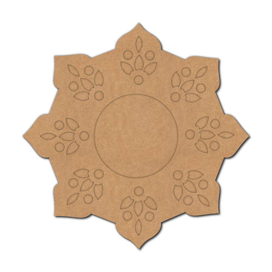 Floral Diya Tealight Holder MDF Design 2
