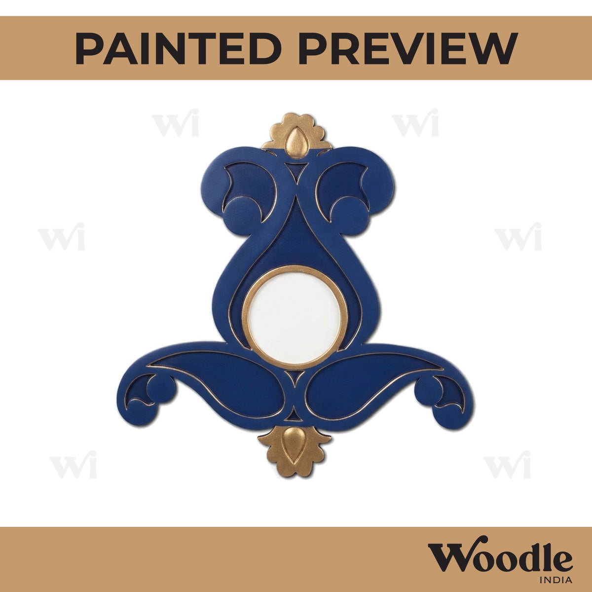 Floral Diya Tealight Holder MDF Design 4
